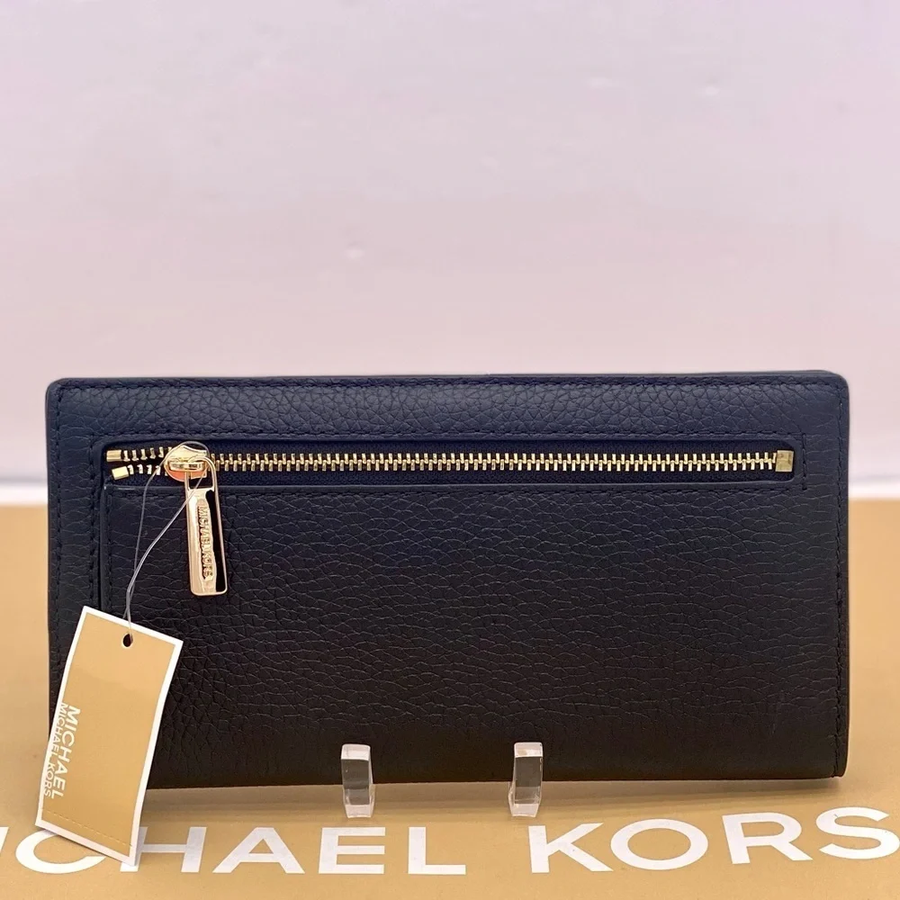 Michael Kors Reed Large Snap Bifold Wallet Black